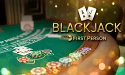 First Person Blackjack table